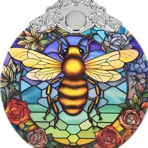 Colorful Glass Bee Art by [Brand]